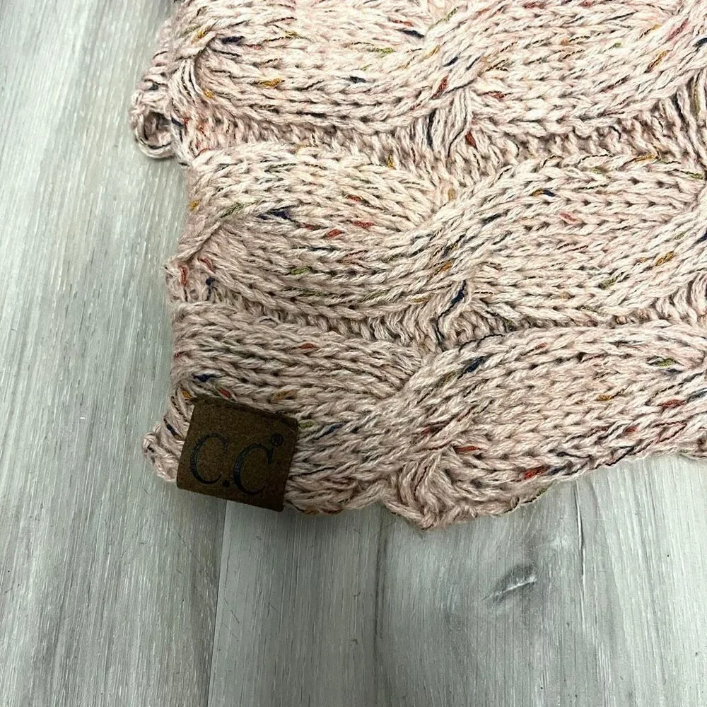 C.C Pink Marled Knit‎ Infinity Scarf